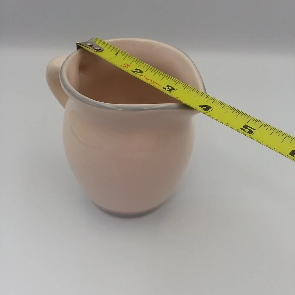 Pfaltzgraff Creamer & Sugar Bowl No Lid Set Pink‎ Stripe Stoneware Kitchen Decor